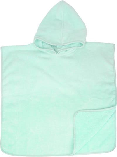 The One Towelling Baby Poncho - 55 x 55 cm - Badcape - Gekamd Katoen - One Size - Mint