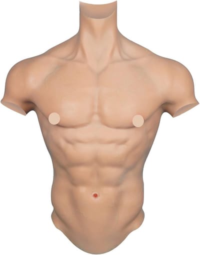 Realistisch Siliconen Spierpak Borst voor Heren - Ideaal voor Cosplay en Halloween