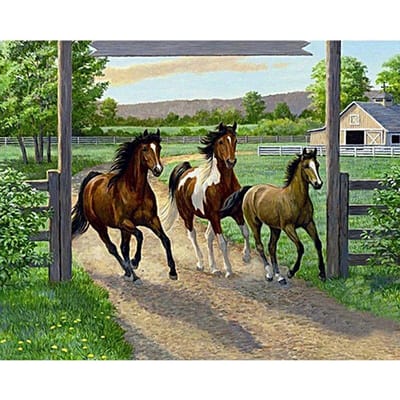 5d Diy Diamond Schilderen Kruissteek Landschap Hars Diamant Borduren Diamant Moasic Handwerken 20X30CM black