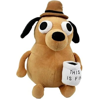 25Cm Dit Is Fijn Meme Koffie Hond Pluche Speelgoed Zacht Gevuld Poppetje Gevulde Pluche Dieren Kinderspeelgoed Cadeau Voor Kinderen Jongen Verjaardag