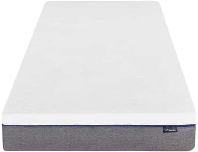 Vente-unique Bed met elektrische lattenbodem stof wit 2 x 80