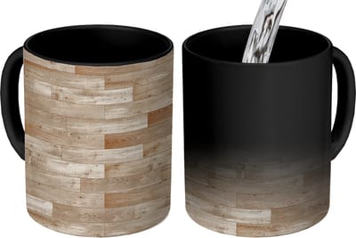 Magische Mok - Foto op Warmte Mokken - Patroon - Parket - Patronen - Magic Mok - Beker - 350 ML - Uitdeelcadeautjes