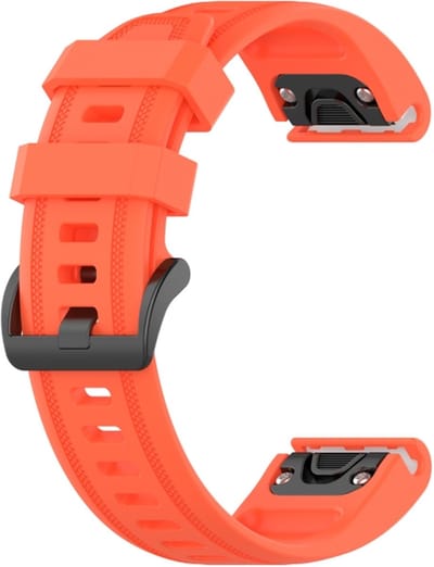 Siliconen bandje - geschikt voor Garmin Fenix 5S / 5S Plus / 6S / 6S Pro / 7S / 7S Pro / 8 (43 mm) / Approach S12 / S42 / S70 42 mm / Epix Pro (Gen 2) 42 mm / D2 Delta S / Descent Mk2S / Mk3(i) 42 mm - koraalrood