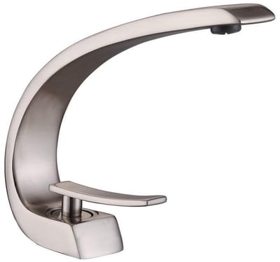 Hudor Wastafelkraan Geborsteld Nikkel Messing EAS - Fonteinkraan Wastafelmengkraan Moderne Design - Waterbesparing 30%