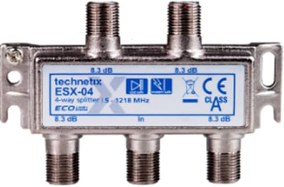 Technetix 4 weg splitter F connector ESX-04
