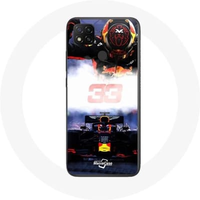 Xiaomi Redmi 9C Case Formule 1 Max Verstappen F1 Driver Zwart Rood en Geel