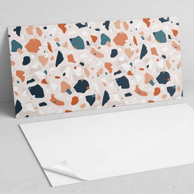 Coloray Wandpanelen Zelfklevend - Abstract steenpatroon PVC Wandpaneel - 100 cm x 50 cm - Romig Wandbekleding Zelfklevend - 1 stuk - Texturen Wandpanelen Zelfklevend - Wandpaneel Keuken - Wandpanelen Badkamer
