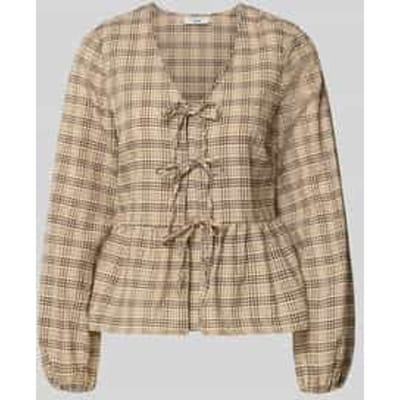 Slim fit blouse met lange mouwen van Katoenmix