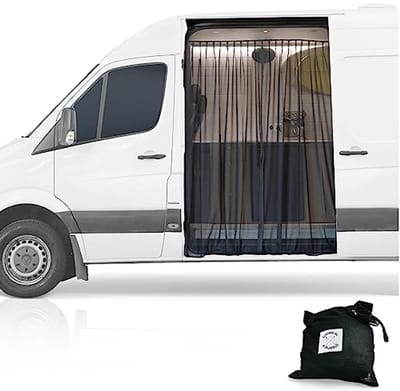 Vliegengaas voor Bestelwagens met Magnetische Sluiting - Perfect Voor Ventilatie en Privacy