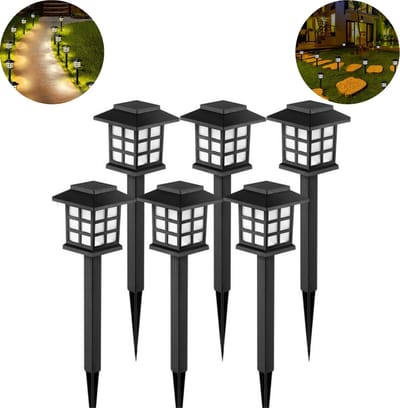Vixson - Tuinspots voor Buiten - Solar Tuinverlichting - Zonne Energie Buitenverlichting - Buitenlampen - Prikspots Buiten - 6 Stuks - LUMITRAD