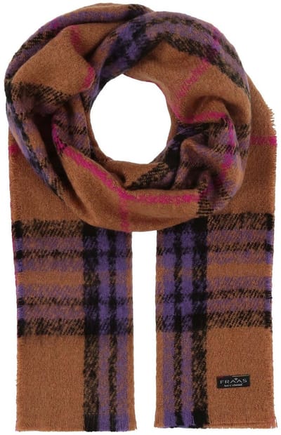 FRAAS sjaal Cashmink® stole with FRAAS pattern Purple veelkleurig