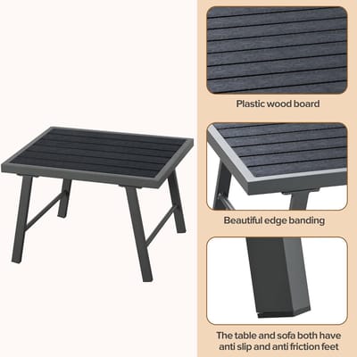 Moderna Comfort Hoek Loungeset 5-6 Personen met Tafel en Luxe Kussens – Donkergrijs | HomebyNicole