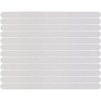 Bandes antidérapantes - Lot de 24 - Transparent - 2 cm x 20 cm - Prévention des chutes blanc