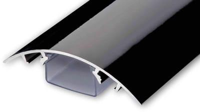 Design Kabelgoot Aluminium Zwart Hoogglans voor TV en Monitor Kabelmanagement