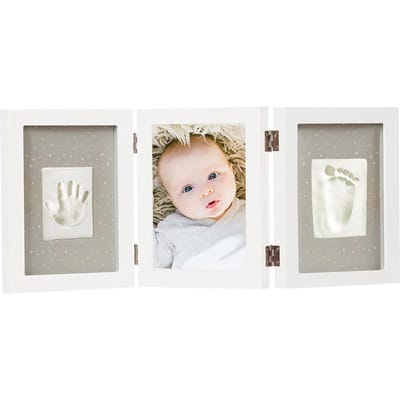 Happy Hands Baby Print Triple Frame Kit White