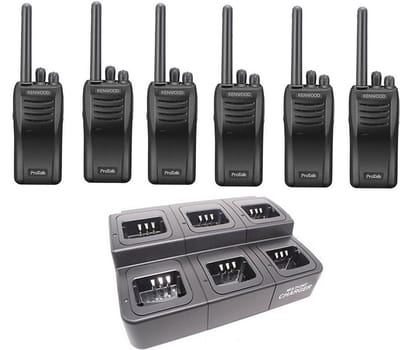Kenwood TK3501 portofoon set met 6-voudige lader
