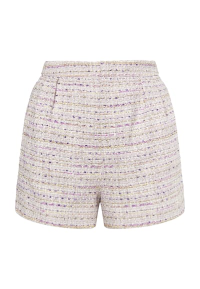 Faina Bouclé korte broek Dames Lavendel veelkleurig