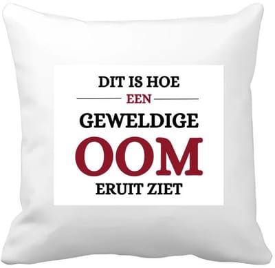 Akyol - meest geweldige oom Kussen hoes - Oom - een oom - verjaardagscadeau - cadeau voor oom - kado - 40 bij 40 cm