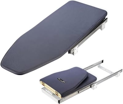 Opvouwbare Strijkplank - Wandstrijkplank Intrekbaar - Ruimte Besparen - 180 Graden Rotatie - 82 cm Lengte - Grijs
