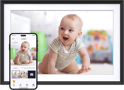 Digitale Fotolijst - Wifi Fotolijst Smart Frame - Foto's Delen - HD IPS Touchscreen - 101 Inch - Zwart
