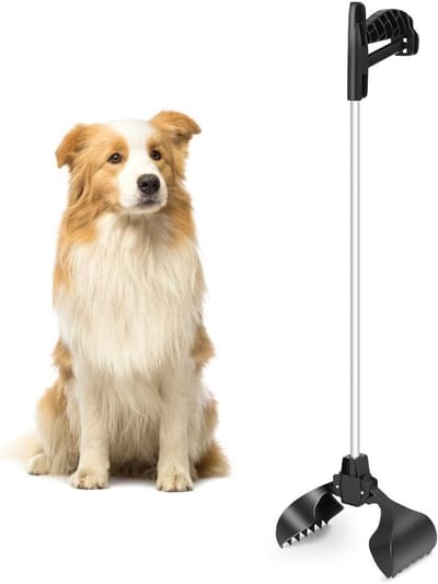 Hondenpoep Schep - Draagbare Pooper - Honden Uitlaten - Lange Handgreep - 80 cm Lengte - Zwart