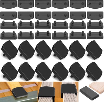 Dailygoods- Lattendoppen set van 36 - Kunststof eindkappen - Middenhouders - Vervangingsdop - Sterk en duurzaam - Verbeterde stabiliteit - Lattenbodemsteunen