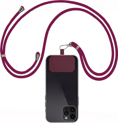 Telefoon Koord Universeel Telefoonkoord Verstelbaar - Telefoonkoorden Universeel Verstelbaar - Donkerrood