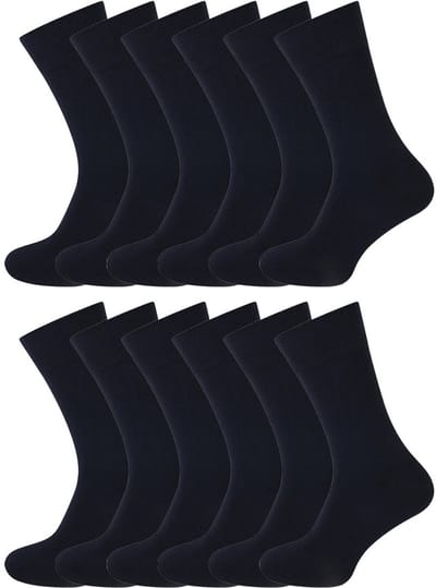 Basset | Bamboe sokken | Voor gevoelige huid | Kleur: Zwart | Maat: 39-42 | 12 Paar Bundelvoordeel pakket!