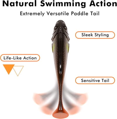 Voorgmonteerde visjig voor zoet en zout water, innovatief, ultra-duurzaam TPE-basaas, realistische garnalen-kreeften swimbait, onkruidvrij aas voor crappie, forel, snoekbaars, voorlopig opgeslagen