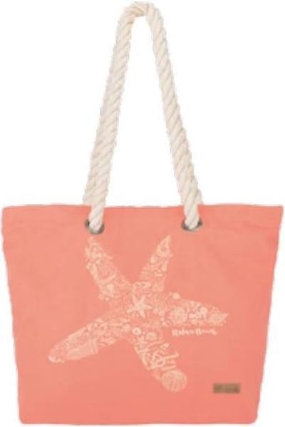 Urban Beach Strandtas Starfish Dames 33 Liter Katoen Roze