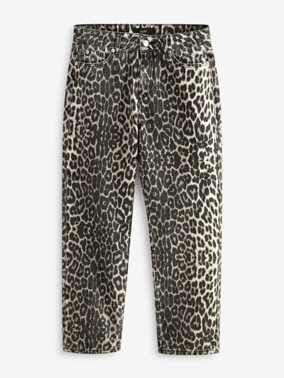 Next - Dames - Straight Leg Jeans - Dierenprint