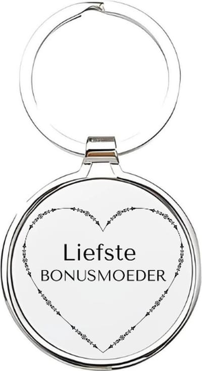 Akyol - liefste bonusmoeder Sleutelhanger - Bonusmoeder - bonusmoeders - bonusmoeder sleutelhanger - mama sleutelhanger - sleutelhanger mam - familie sleutelhanger - moederdag cadeautje - mama cadeau - mom - stiefmoeder - mothersday - 4 x 7,5 CM