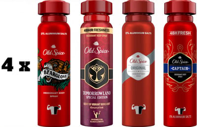Old Spice Deo spray mix wild collection (Bearglove, Original, Strong Slugger, Captain, White Wolf Hawkridge)