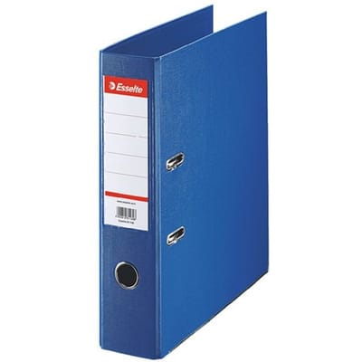 Esselte No.1 Kunststof A4 Ordner met Etikethouder - 2-Rings - Rugbreedte Van 75mm - Capaciteit van 500 Vel - Blauw