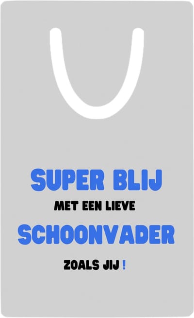 Hacebo® - super blij met een lieve schoonvader zoals jij metalen boekenlegger - Papa - de liefste schoonvader - vader cadeautjes - vaderdag - verjaardag - geschenk - kado Bladwijzer boekenleggers - 7.6 cm x 5cm