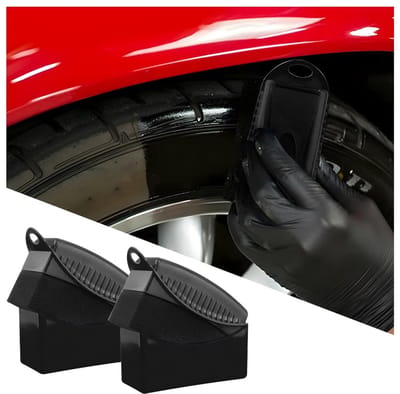 Dailygoody - Autoreinigingsspons - Applicatorpads auto - Duurzaam en comfortabel - Zwart - Wax-applicatorpad - Geschikt voor auto - Twee stuks