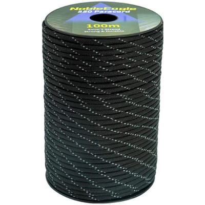 100m 550 Militaire Reflecterende Paracord 7 Strand 4mm Tactische Parachute Koord Kampeertent Lanyard DIY Armband Weef Touw 100M