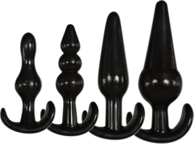 Plug It - Anal silicone buttplug set - Buttplugs anaal voor mannen - Zwart