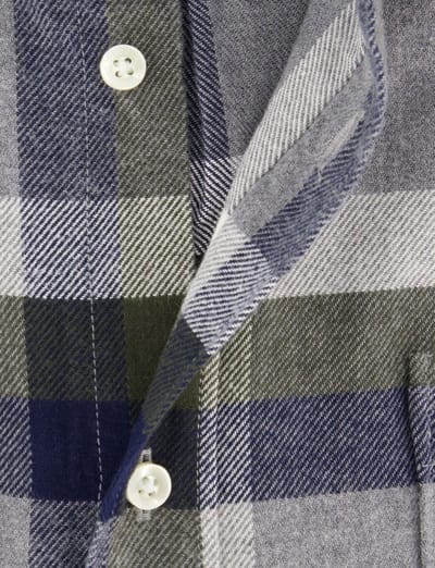 Casual overhemd Barbour Tailored Fit grijs katoen