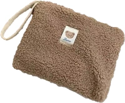 Teddy Make-up Tas Bruin - Make Up Organizer - Etui - Tasje voor Make-up - Reistas - Skincare Organizer - Reis Toilettas - Makeup Organizers - Cosmetica Tas - Stoffen Tasje - Ook Voor Kwasten
