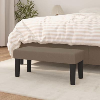 Zitbank - Bankje Hocker - Extra Zitplaats - Duurzame Stof - 70 x 30 x 30 cm - Taupe