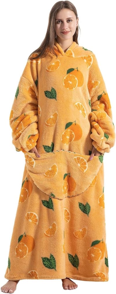 Extra Lange Deken Hoodie voor Volwassenen - Comfortabele Oversized Fleece Capuchon - Perfect voor Thuis Loungen