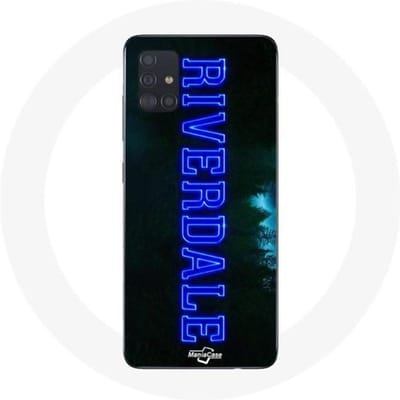Coque - Maniacase - Samsung Galaxy A51 - Souple - Logo Riverdale - Protection synthétique bleu