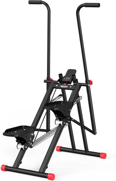 Stepper Machine - Thuis Fitness - Cardio Training - Opvouwbaar Ontwerp - 90x49x131 cm - Zwart