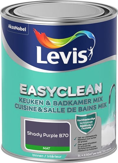 Levis - Easyclean Keuken & Badkamer Mix - Shady Purple B70 - Mengverf - 1 L