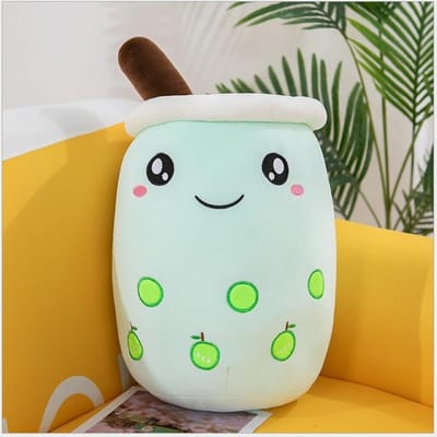 24/70cm Levensgrote Bubble Tea Pluche Speelgoed Boba Melkthee Pluche Speeltje Zacht Gevuld Knuffelkussen Ballen Bubo Theekopje Kussen Cadeau Meisje 35CM
