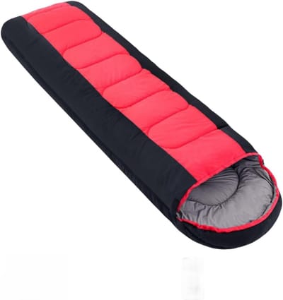 Slaapzak - Outdoor deken - Kamperen en reizen - Waterdicht en winddicht - 233 cm - Rood