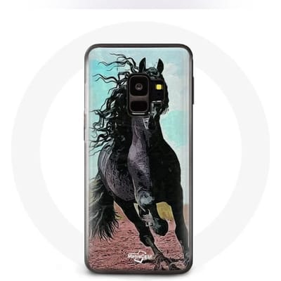 Coque - Le Cheval Noir - Samsung Galaxy S9 - Rigide - Protection - Noir