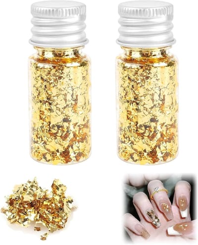 Gouden bladstrikken - Goudpapier decoratie - Knutselen en versieren - Briljante metaalglans - 2 stuks - Goud