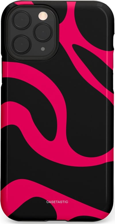 Casetastic Hoesje Geschikt voor Apple iPhone 11 Pro - Stijlvolle Beschermende Duo-layer Case - Hotpink Camoprint
